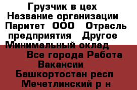 Грузчик в цех › Название организации ­ Паритет, ООО › Отрасль предприятия ­ Другое › Минимальный оклад ­ 23 000 - Все города Работа » Вакансии   . Башкортостан респ.,Мечетлинский р-н